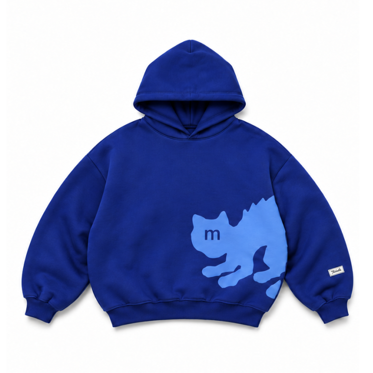 CAT HOODIE (BLUE)